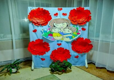 Оформление Атмисского БДЦ к праздничному концерту ко Дню Матери.